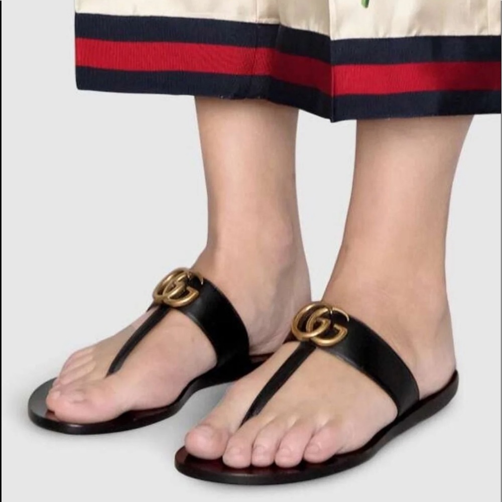 Gucci Thong sandal black size 38N